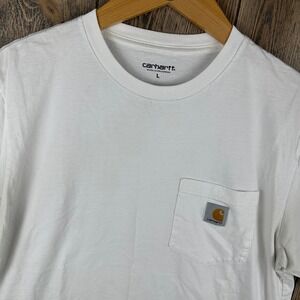 Carhartt WIP Mens White Short Sleeve Pocket T-Shirt Work in Progress Size Large